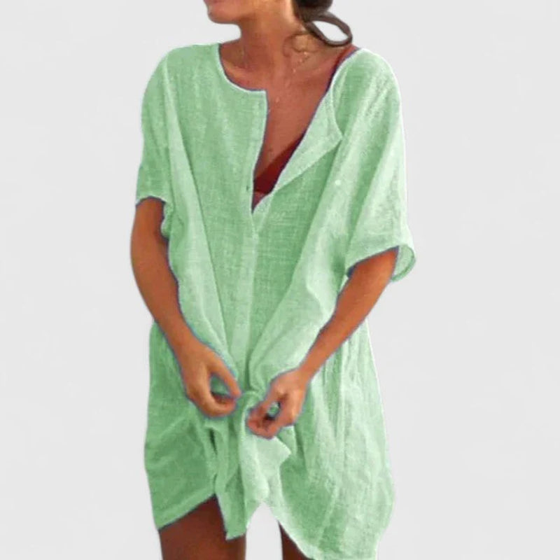 Loose Button Beach Cover up