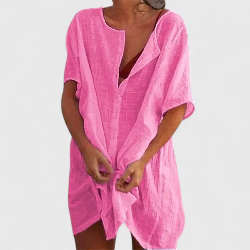 Loose Button Beach Cover up