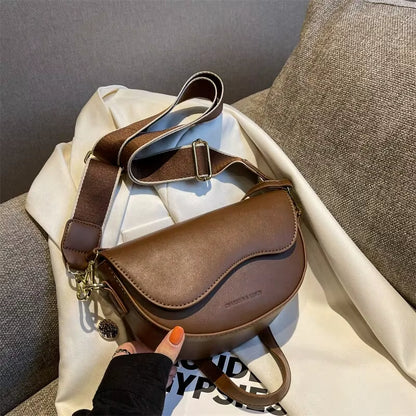 Saddle Crossbody with Woven Strap