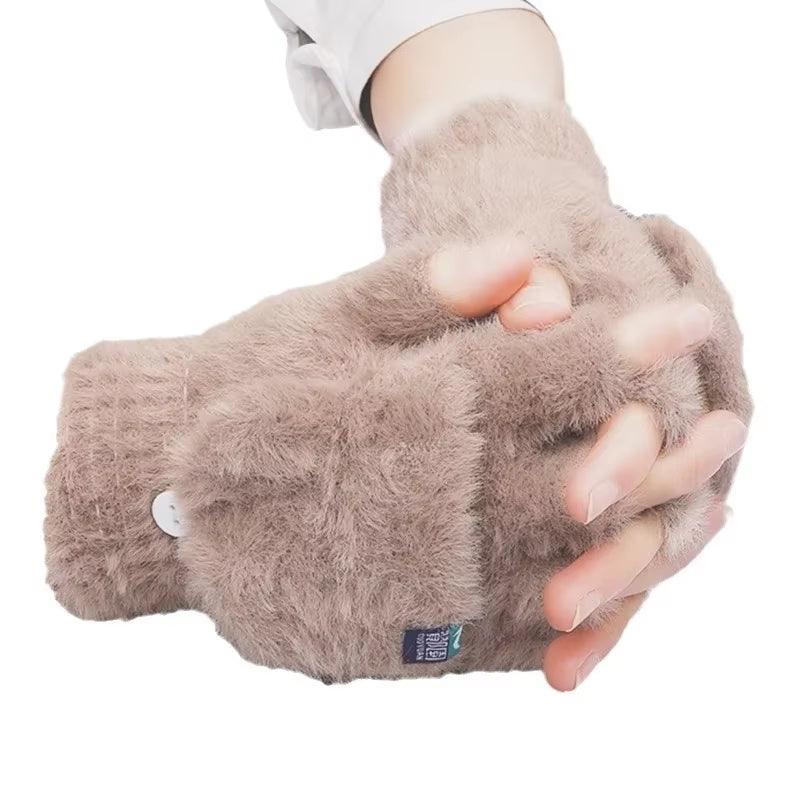 Fuzzy Flip-Top Convertible Mittens