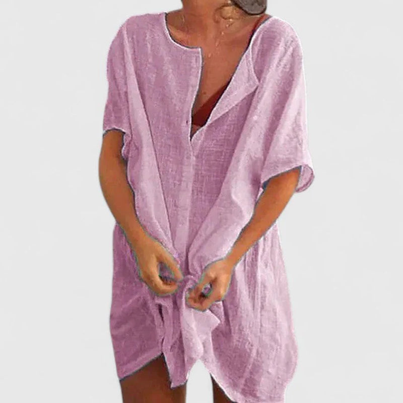 Loose Button Beach Cover up