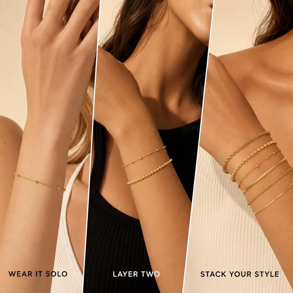 Dainty Gold Stacking Bracelet