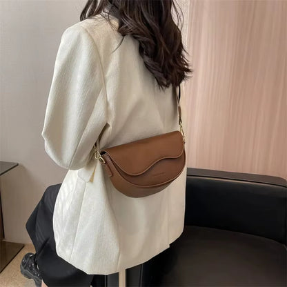 Saddle Crossbody with Woven Strap