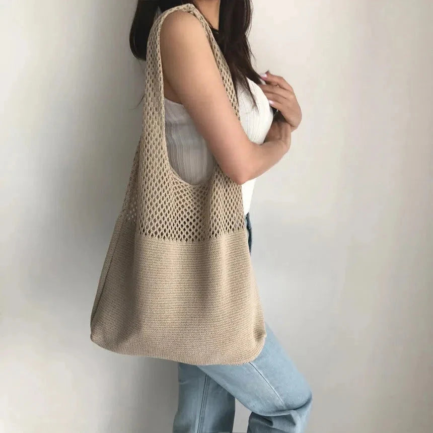 Mesh-Knit Shoulder Bag