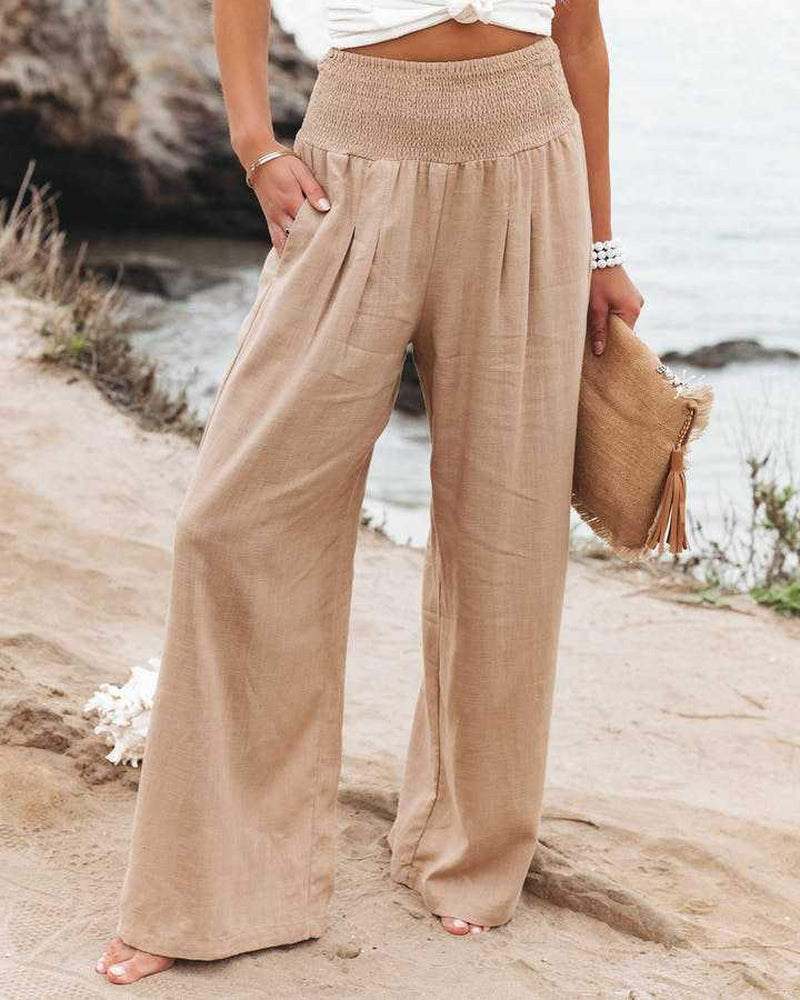 Wide-Leg Pants - Beach