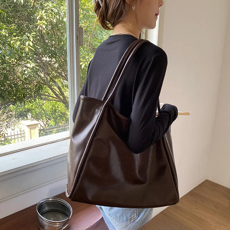 Soft Leather-Look Everyday Tote