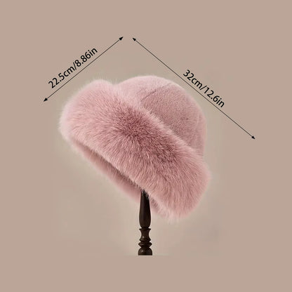 Fluffy Faux-Fur Cossack Hat
