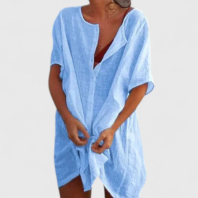 Loose Button Beach Cover up