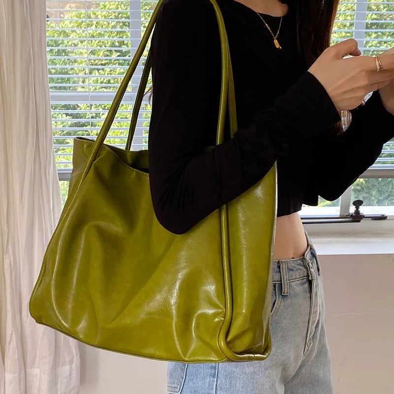 Soft Leather-Look Everyday Tote