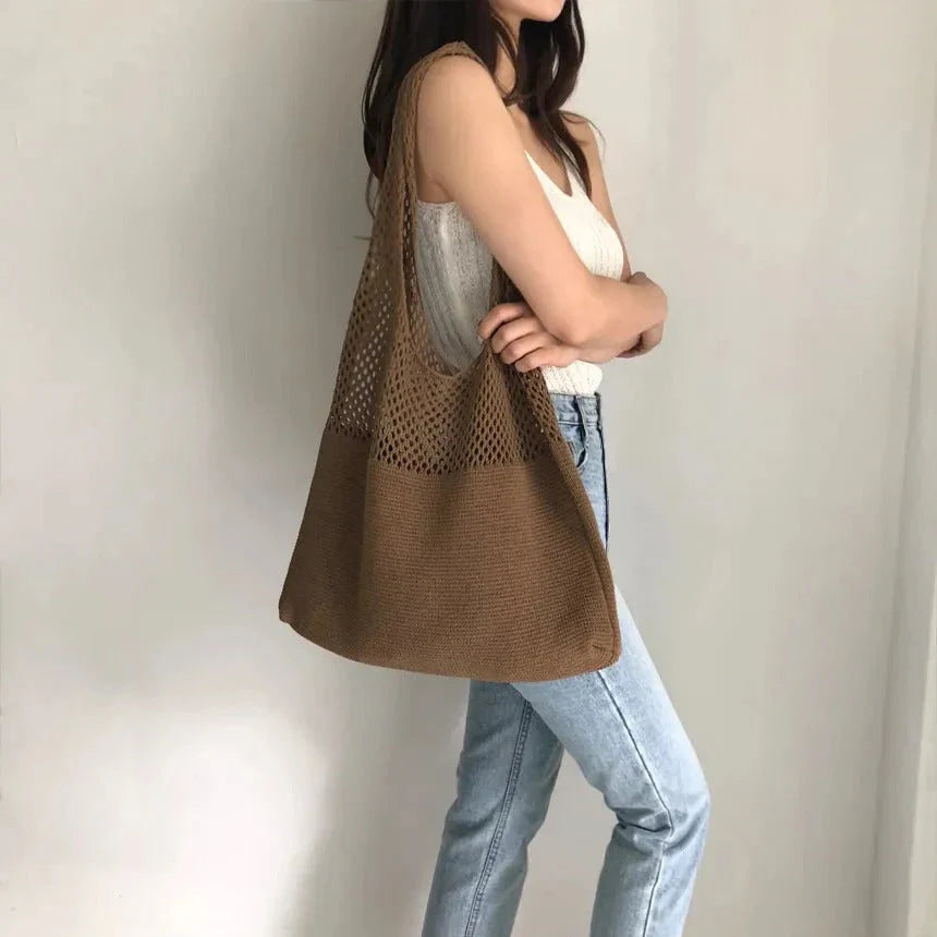 Mesh-Knit Shoulder Bag