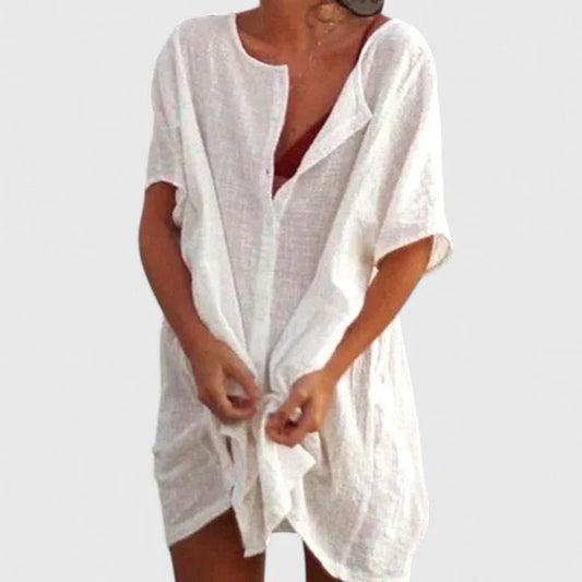 Loose Button Beach Cover up