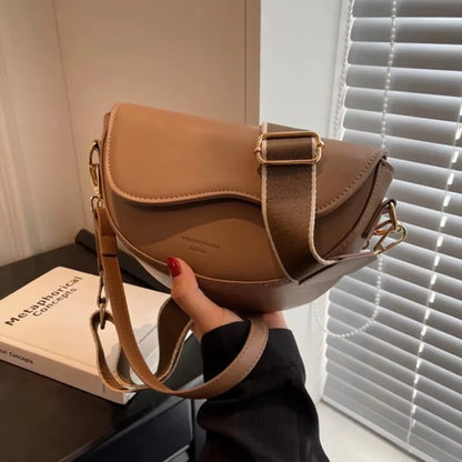 Saddle Crossbody with Woven Strap