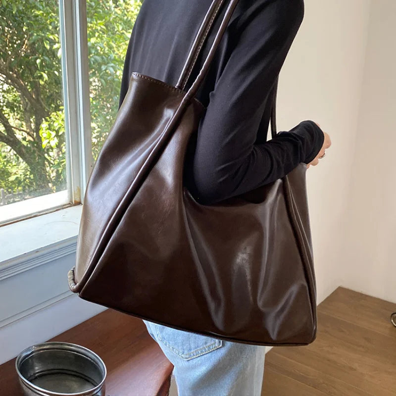 Soft Leather-Look Everyday Tote