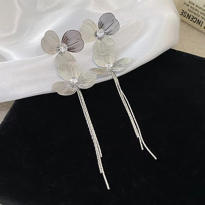 Gilded Bloom Statement Drop Earrings