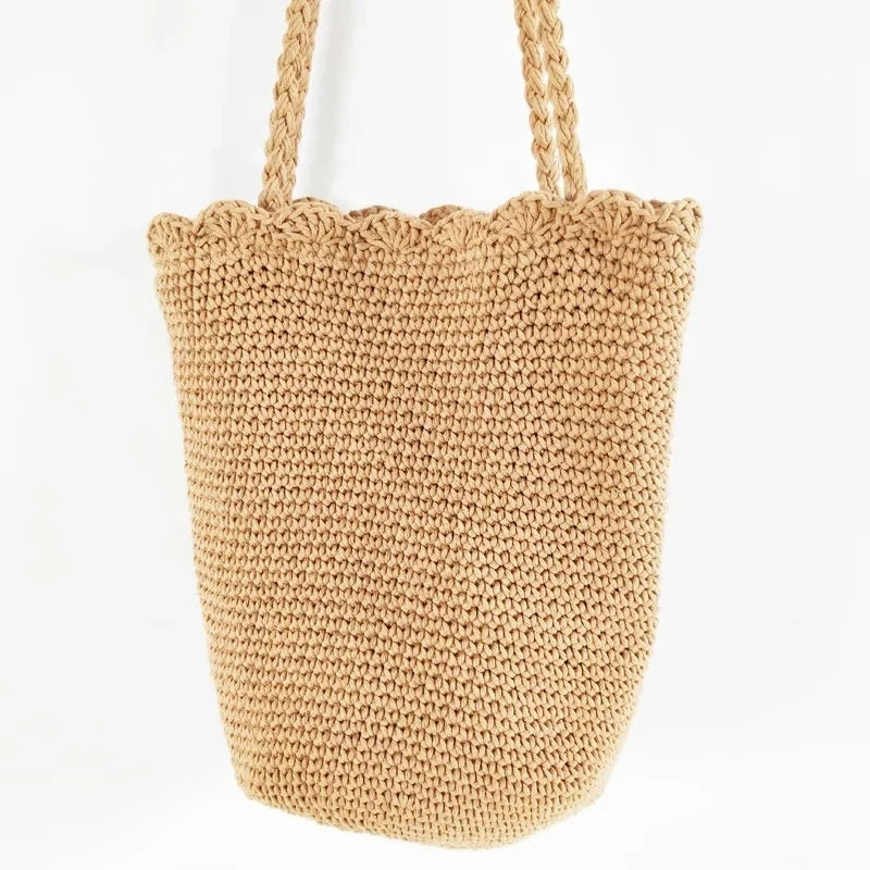 Scalloped Knit Tote