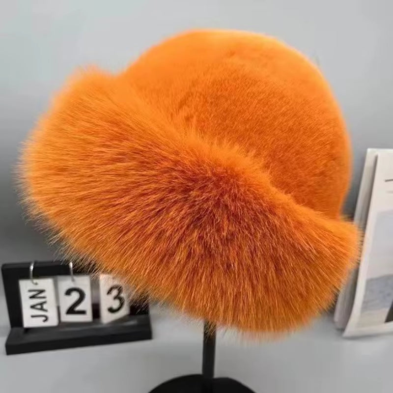 Fluffy Faux-Fur Cossack Hat
