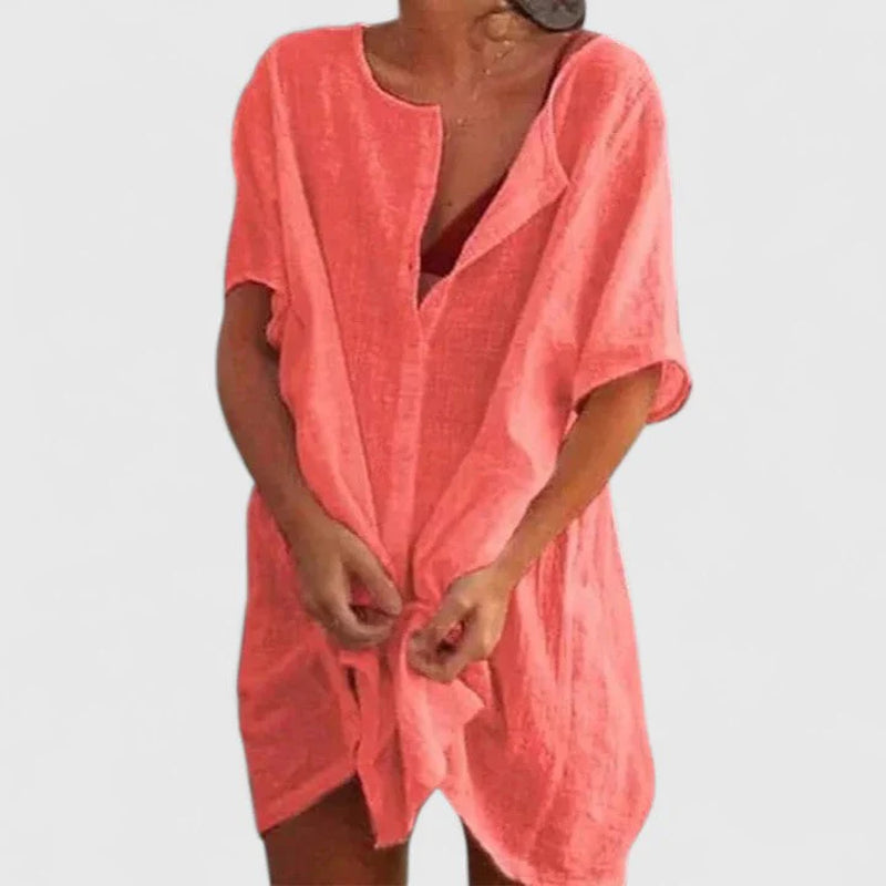 Loose Button Beach Cover up