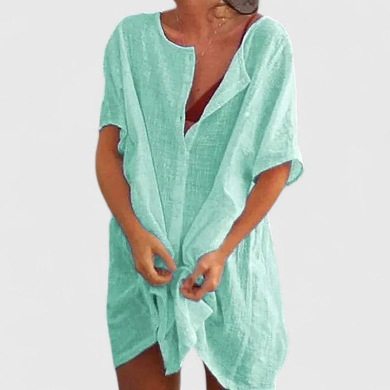Loose Button Beach Cover up
