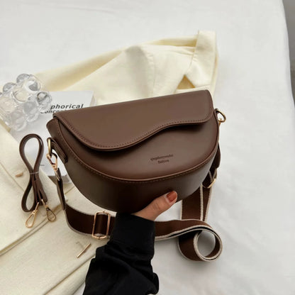Saddle Crossbody with Woven Strap