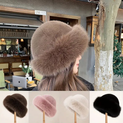 Fluffy Faux-Fur Cossack Hat