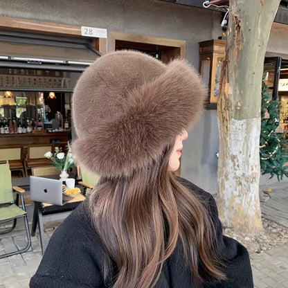 Fluffy Faux-Fur Cossack Hat