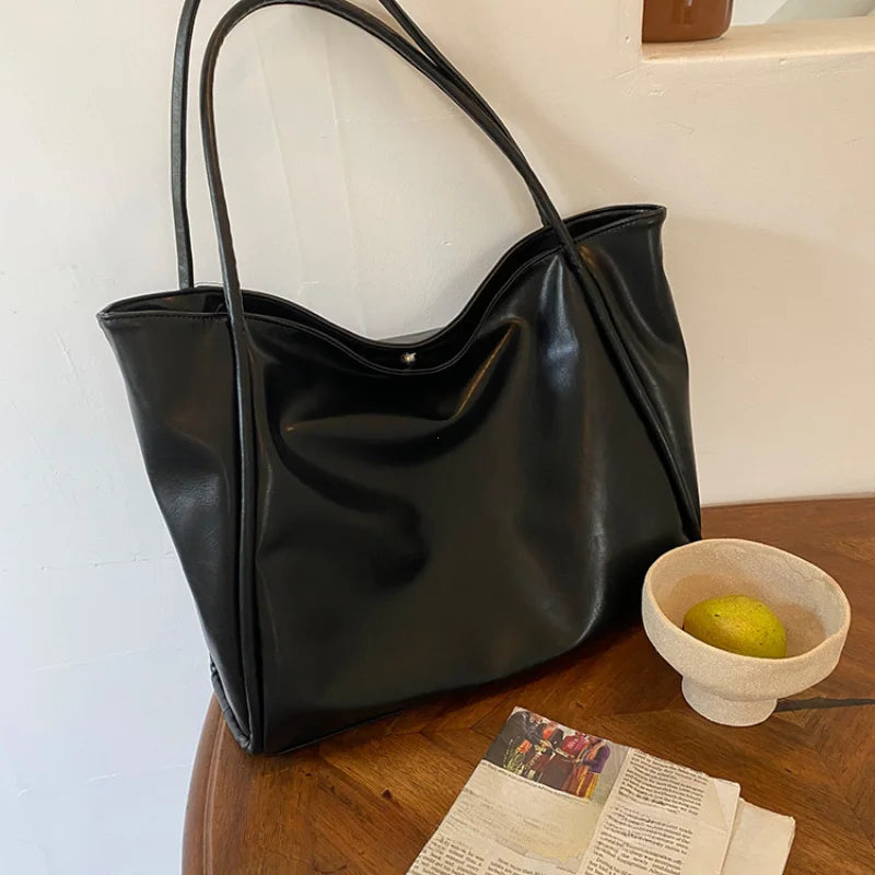 Soft Leather-Look Everyday Tote